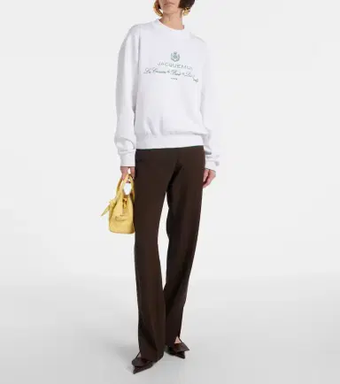 Jacquemus Vince embroidered cotton-blend sweatshirt | Thumbnail 4