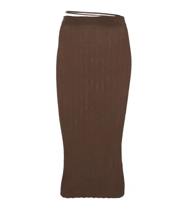 Jacquemus Pralu ribbed-knit midi skirt