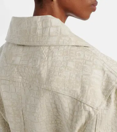 Jacquemus Marino De-Nîmes croc-effect denim jacket | Thumbnail 3