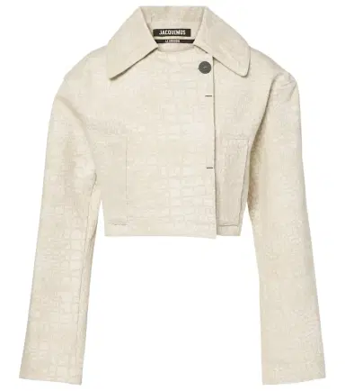 Jacquemus Marino De-Nîmes croc-effect denim jacket | Thumbnail 1