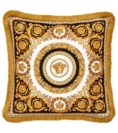 Versace Home Crete De Fleur silk cushion | Thumbnail 1