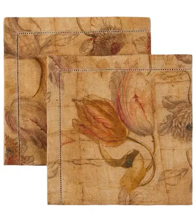 The House of Lyria Otus set of 2 printed linen napkins | Thumbnail 1