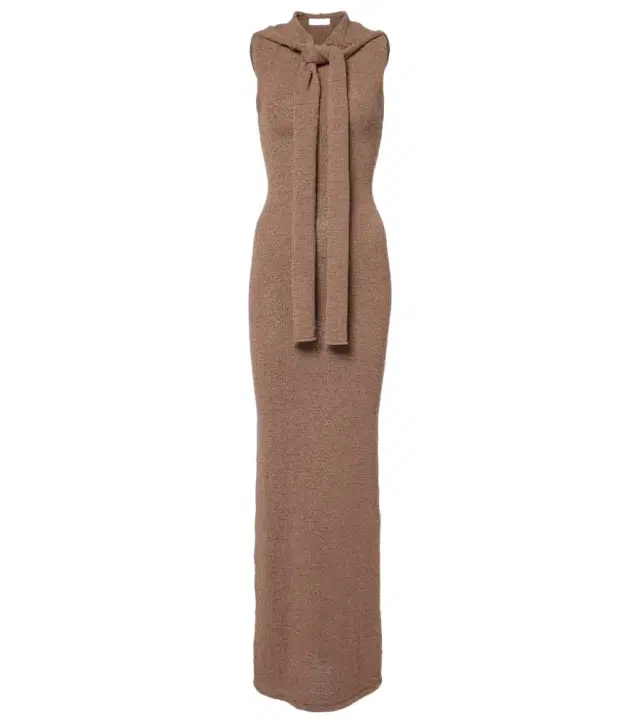 Aya Muse Rory hooded cotton-blend maxi dress