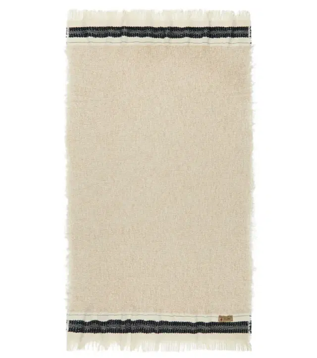 Cicatrice fringed wool-blend blanket