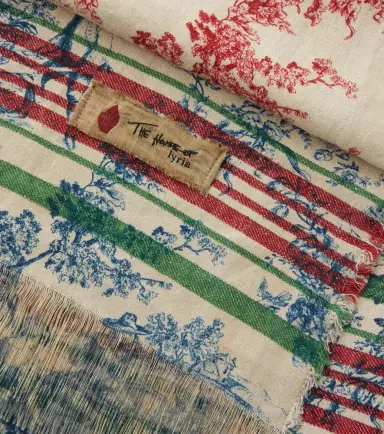 The House of Lyria Zacinto linen twill jacquard throw | Thumbnail 5