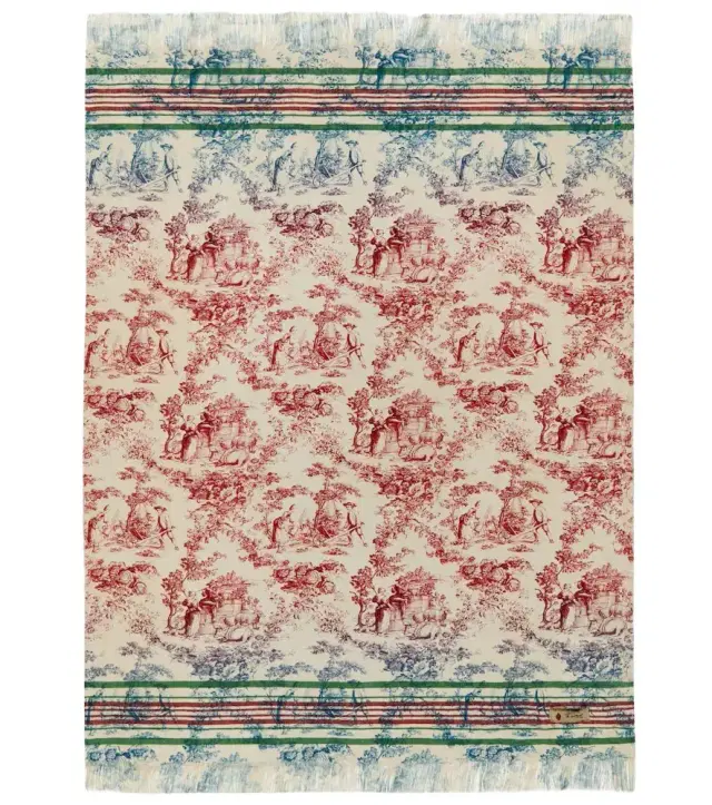 The House of Lyria Zacinto linen twill jacquard throw