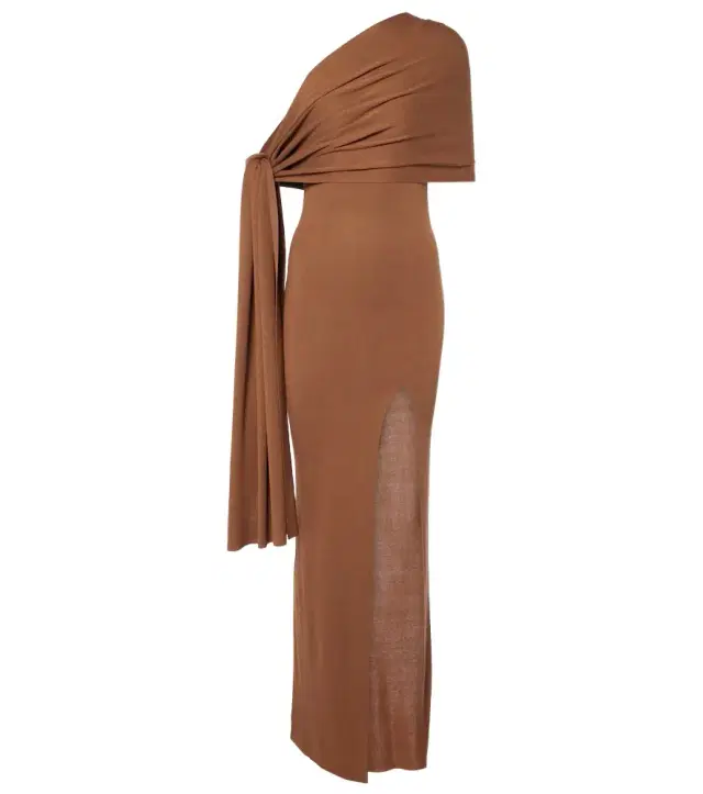 Aya Muse Hale one-shoulder silk-blend maxi dress