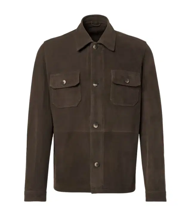 Frescobol Carioca Ravi suede overshirt
