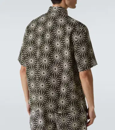 Frescobol Carioca Castro printed linen bowling shirt | Thumbnail 5