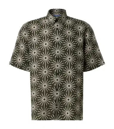Frescobol Carioca Castro printed linen bowling shirt | Thumbnail 1