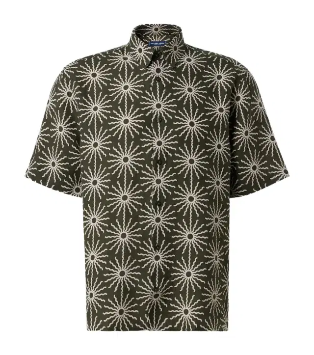 Frescobol Carioca Castro printed linen bowling shirt