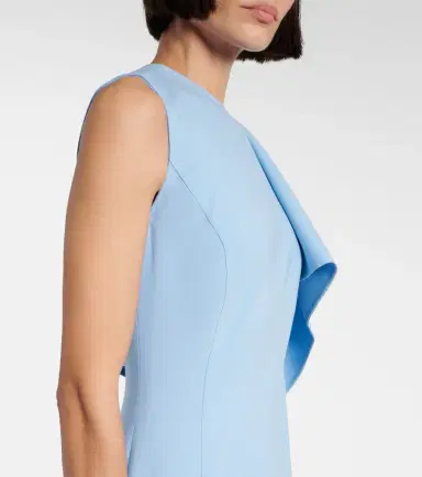 Oscar de la Renta Ruffled wool-blend midi dress | Thumbnail 5 Oscar de la Renta Ruffled wool-blend midi dress | Thumbnail 5