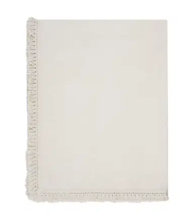 Once Milano Large fringed linen tablecloth | Thumbnail 1