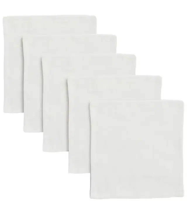 Once Milano Set of 5 linen cocktail napkins