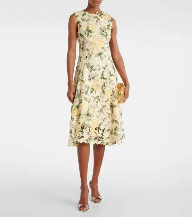 Oscar de la Renta Printed midi dress | Thumbnail 2 Oscar de la Renta Printed midi dress | Thumbnail 2