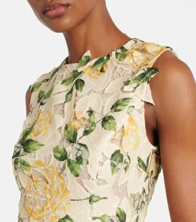 Oscar de la Renta Printed midi dress | Thumbnail 4 Oscar de la Renta Printed midi dress | Thumbnail 4
