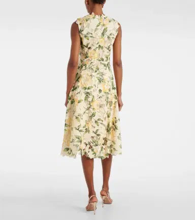 Oscar de la Renta Printed midi dress | Thumbnail 5 Oscar de la Renta Printed midi dress | Thumbnail 5