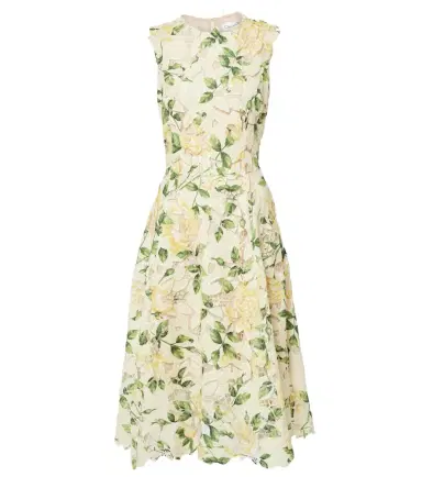 Oscar de la Renta Printed midi dress | Thumbnail 1 Oscar de la Renta Printed midi dress | Thumbnail 1