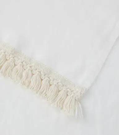 Once Milano Fringed linen bath sheet | Thumbnail 2