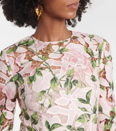 Oscar de la Renta Floral guipure lace maxi dress | Thumbnail 2