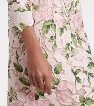 Oscar de la Renta Floral guipure lace maxi dress | Thumbnail 3