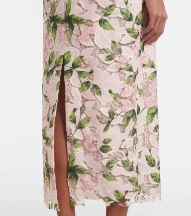 Oscar de la Renta Floral guipure lace maxi dress | Thumbnail 4