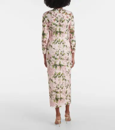 Oscar de la Renta Floral guipure lace maxi dress | Thumbnail 5