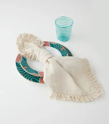 Once Milano Set of two fringed napkins | Thumbnail 3