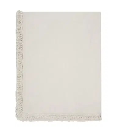 Once Milano Fringed Medium linen tablecloth | Thumbnail 1