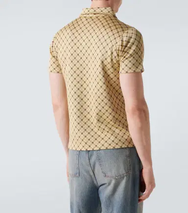 Miu Miu Checked silk piqué polo shirt | Thumbnail 2