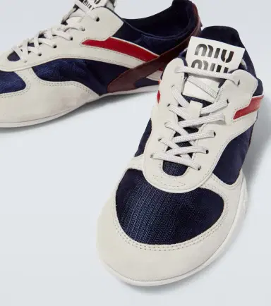 Miu Miu Gymnasium suede-trimmed sneakers | Thumbnail 2