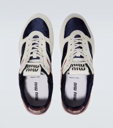 Miu Miu Gymnasium suede-trimmed sneakers | Thumbnail 3