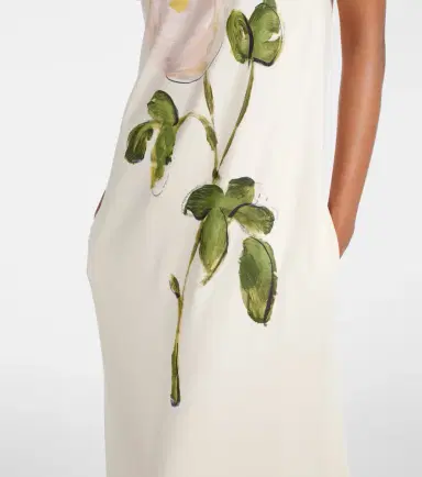 Oscar de la Renta Painted Roses jersey maxi dress | Thumbnail 2