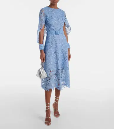 Oscar de la Renta Floral lace cocktail dress | Thumbnail 2