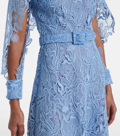 Oscar de la Renta Floral lace cocktail dress | Thumbnail 3