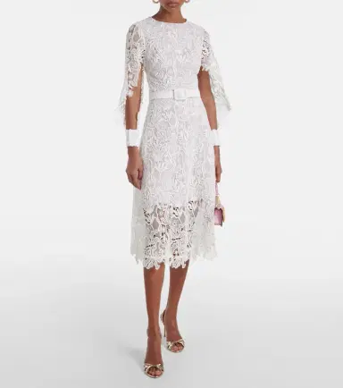 Oscar de la Renta Floral lace cocktail dress | Thumbnail 2