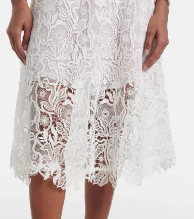 Oscar de la Renta Floral lace cocktail dress | Thumbnail 4