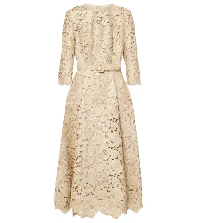 Guipure lace cocktail dress