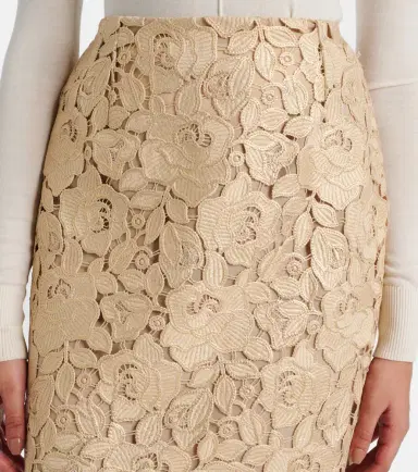 Oscar de la Renta Guipure lace pencil skirt | Thumbnail 4 Oscar de la Renta Guipure lace pencil skirt | Thumbnail 4