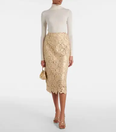 Oscar de la Renta Guipure lace pencil skirt | Thumbnail 5 Oscar de la Renta Guipure lace pencil skirt | Thumbnail 5