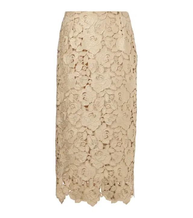 Oscar de la Renta Guipure lace pencil skirt