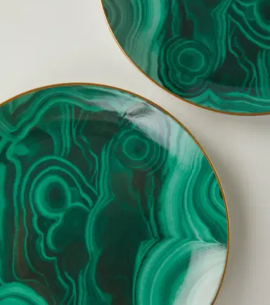 L'Objet Malachite set of 4 canapé plates | Thumbnail 3