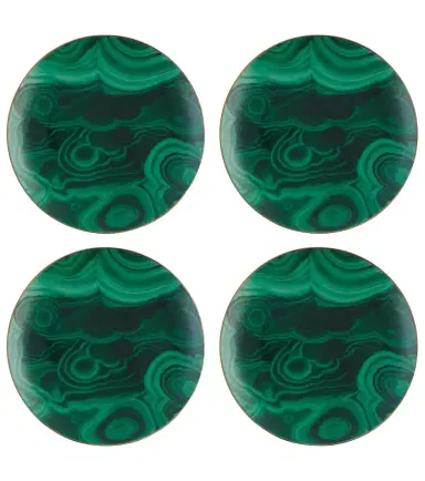 L'Objet Malachite set of 4 canapé plates | Thumbnail 1