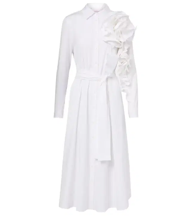 Carolina Herrera Floral-appliqué poplin shirtdress