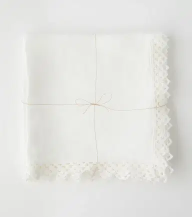 Once Milano Set of 4 macramé linen napkins | Thumbnail 3