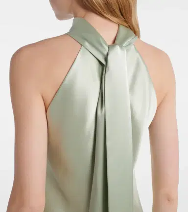 Galvan Sienna scarf-detail satin maxi dress | Thumbnail 6
