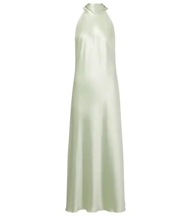 Galvan Sienna scarf-detail satin maxi dress