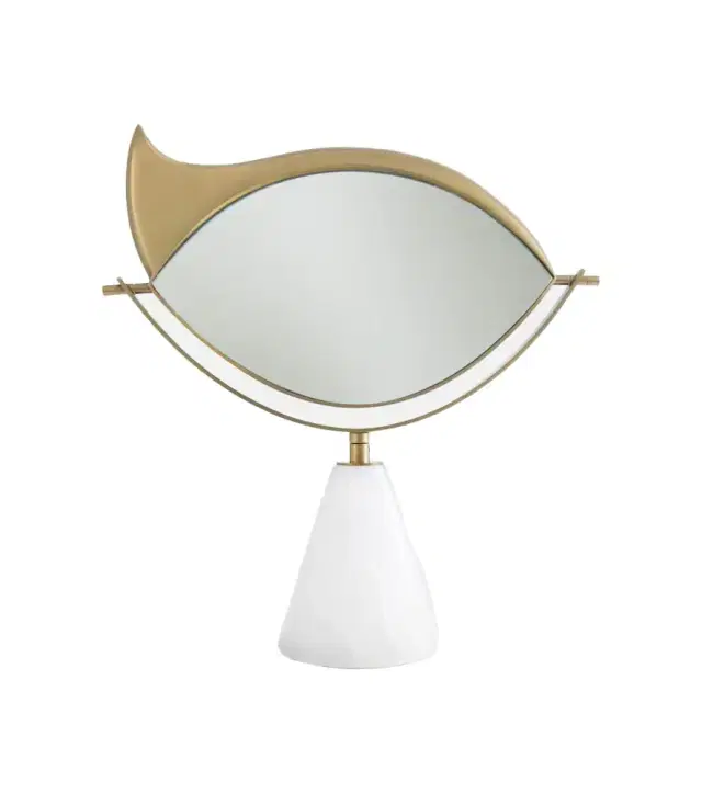 L'Objet Lito marble vanity mirror