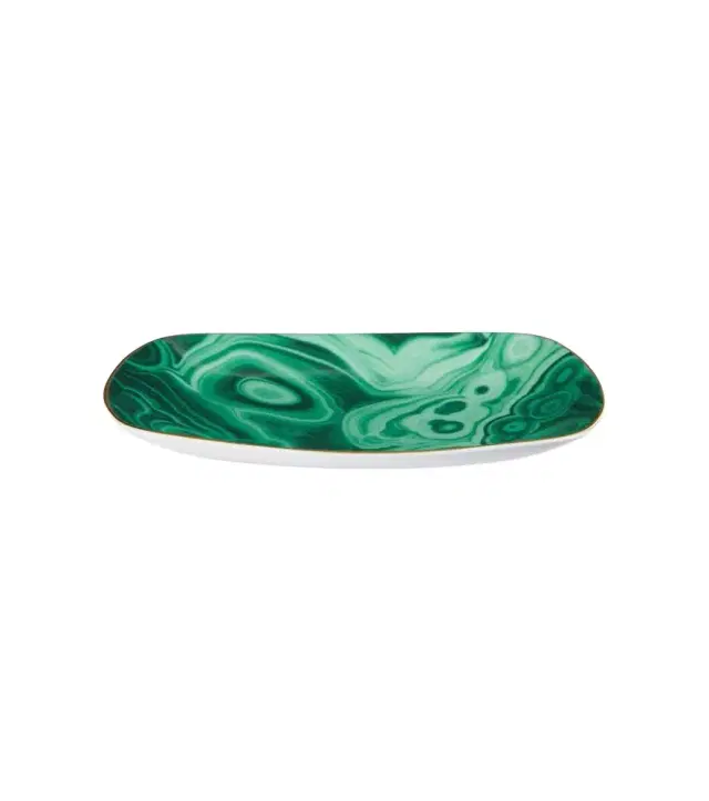 L'Objet Malachite Small decorative tray