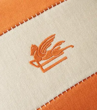 Etro Pegaso embroidered linen cushion | Thumbnail 5